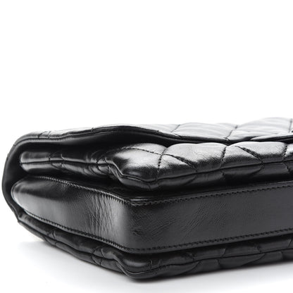 Chanel Lambskin Quilted Jumbo 3 Flap Black 8 of 9