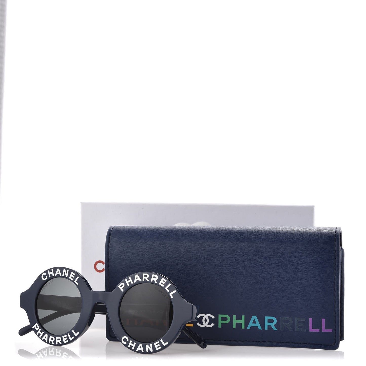 x Pharrell Williams Round 19mm Sunglasses Indigo Gris