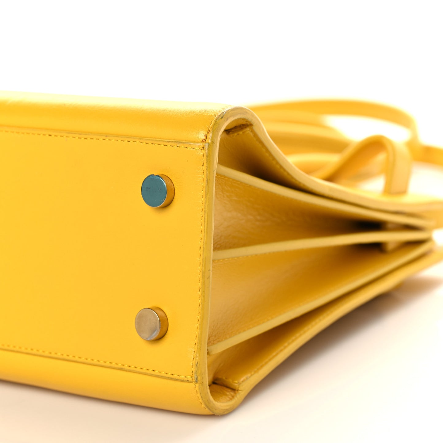 Grained Calfskin Baby Sac De Jour Yellow