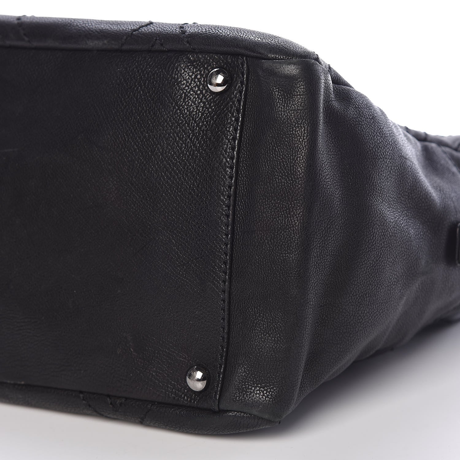 Chanel Calfskin Diamond Stitch Tote Black 9 of 12