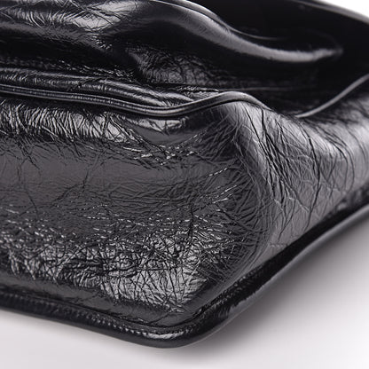 Saint Laurent Crinkled Calfskin Matelasse Monogram Medium Niki Chain Satchel Black 10 of 11