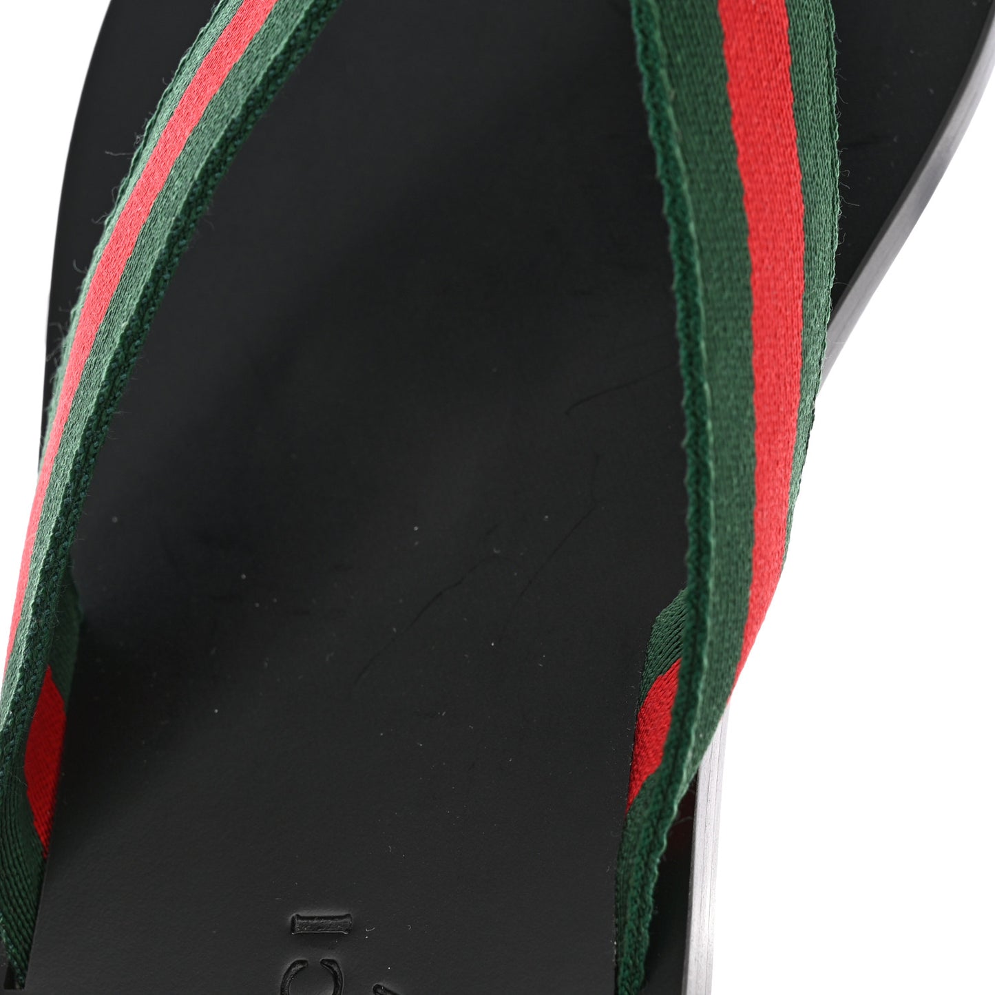 Nylon Calfskin Web Mens Thong Sandals 8 Green Red Black