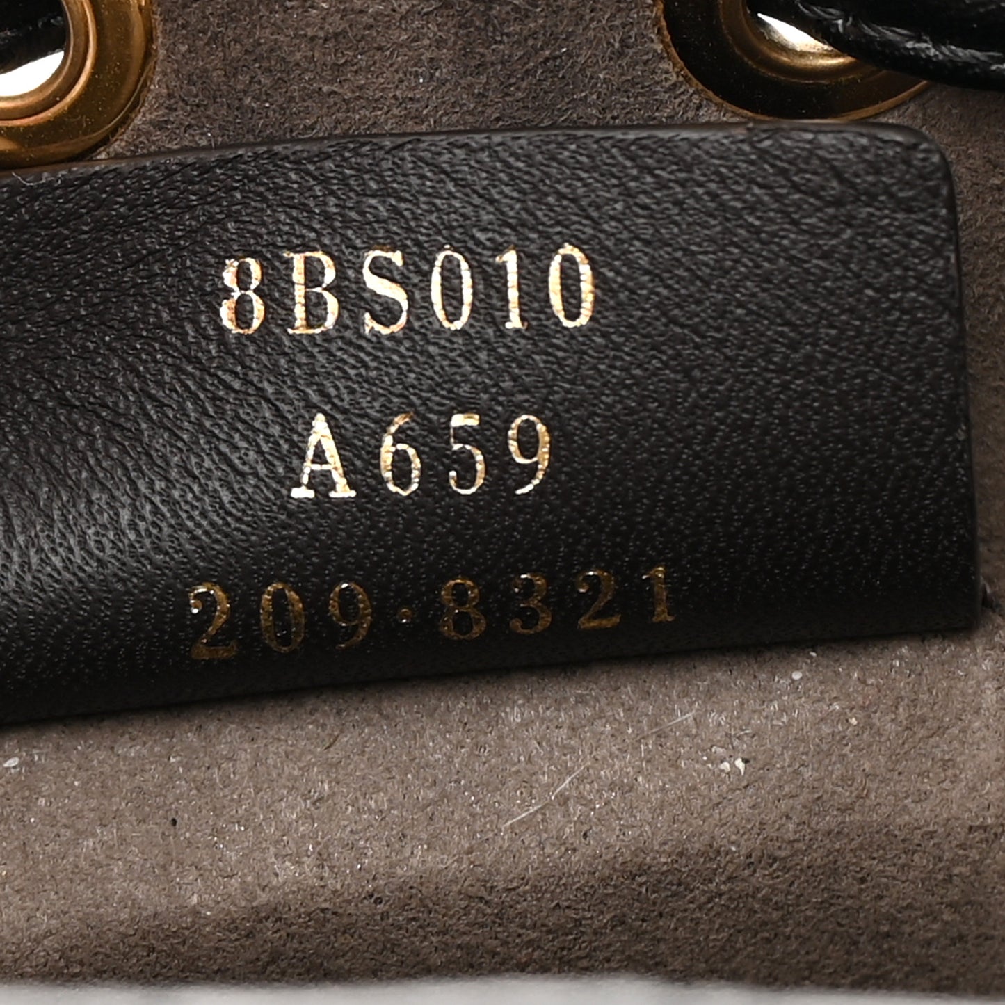 Vitello Liberty F is Fendi Bi-Color FF 1974 Embossed Mini Mon Tresor Bucket Bag Maya Black