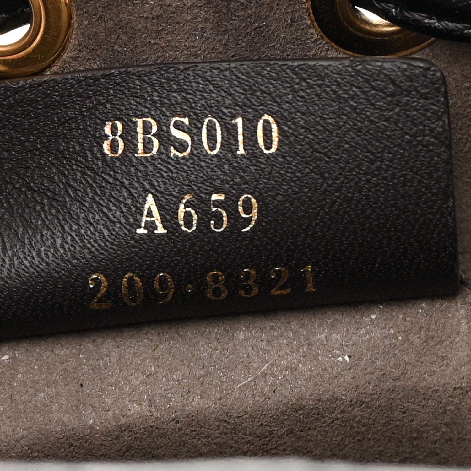 Fendi Vitello Liberty F is Fendi Bi-Color FF 1974 Embossed Mini Mon Tresor Bucket Bag Maya Black 7 of 14