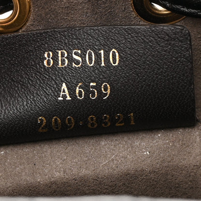 Fendi Vitello Liberty F is Fendi Bi-Color FF 1974 Embossed Mini Mon Tresor Bucket Bag Maya Black 7 of 14