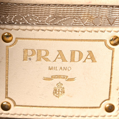 Prada Jacquard Logo Shoulder Bag Corda Cera 6 of 10