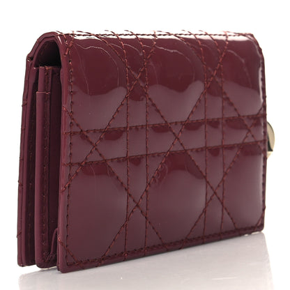 Christian Dior Patent Cannage Small Lady Dior Flap Card Holder Pink 3 of 9