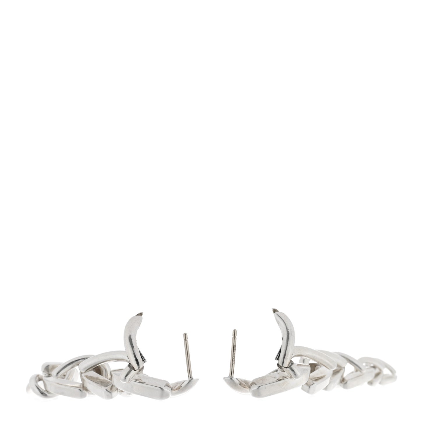 Sterling Silver Forge Drop Link Earrings