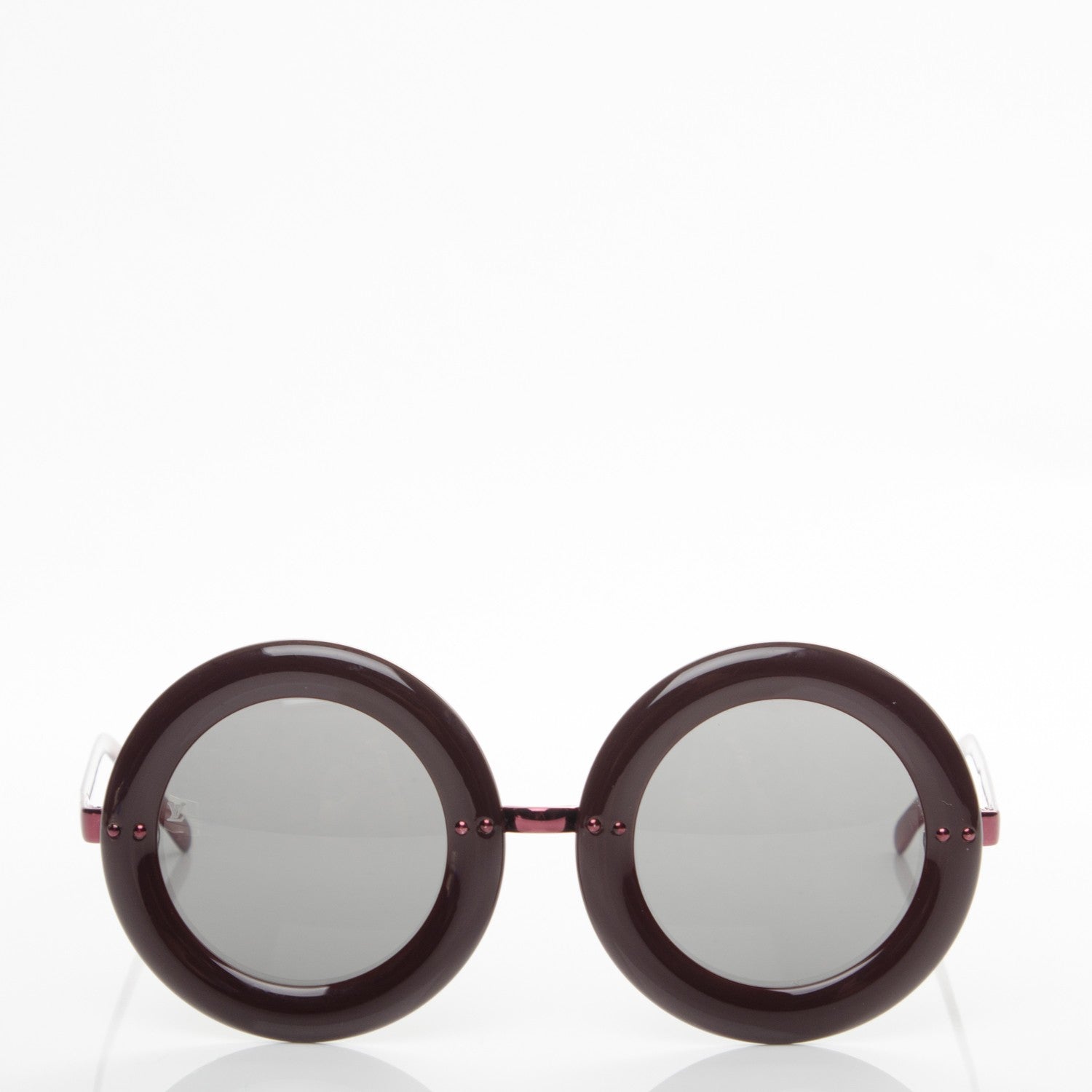 Louis Vuitton Round Nelly Sunglasses Z0504U Plum 2 of 6