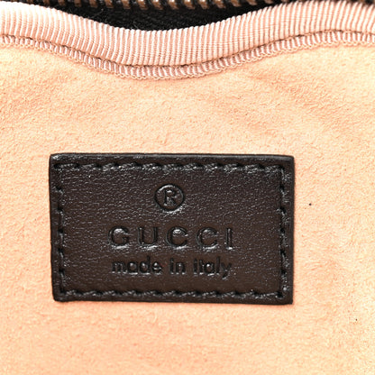 Gucci Calfskin Matelasse Chevron GG Marmont Heart Coin Purse Black 7 of 8