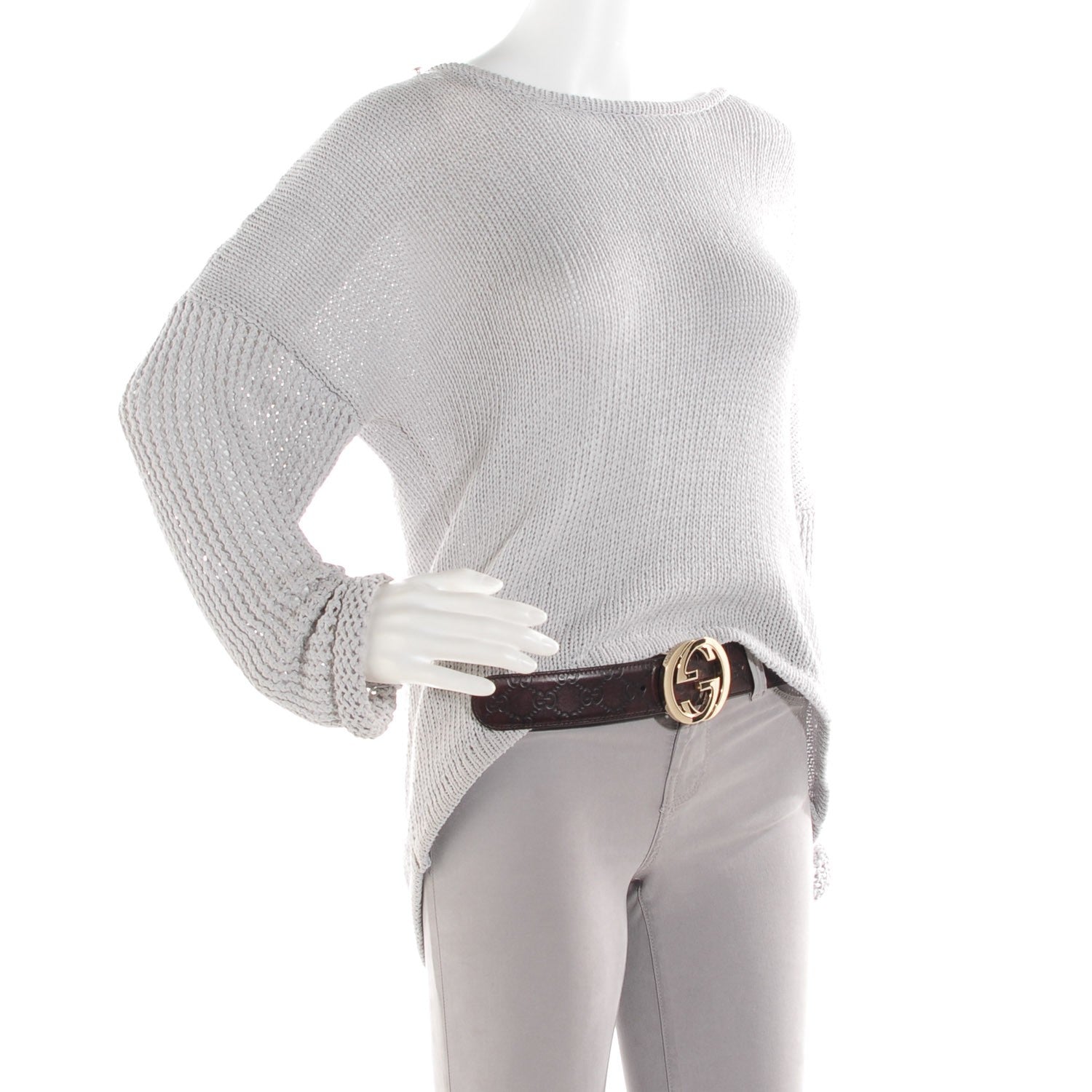 Gucci Guccissima Interlocking G 40mm Belt 90 36 Chocolate 2 of 4