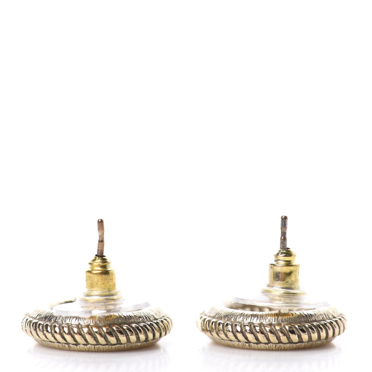 Chanel Twisted CC Round Earrings Gold 3 of 5