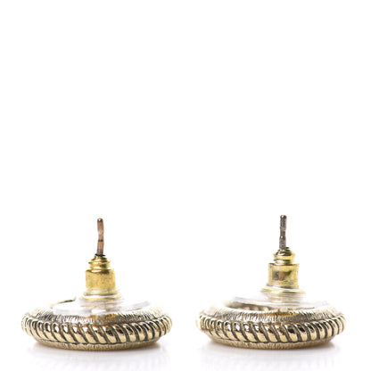 Chanel Twisted CC Round Earrings Gold 3 of 5