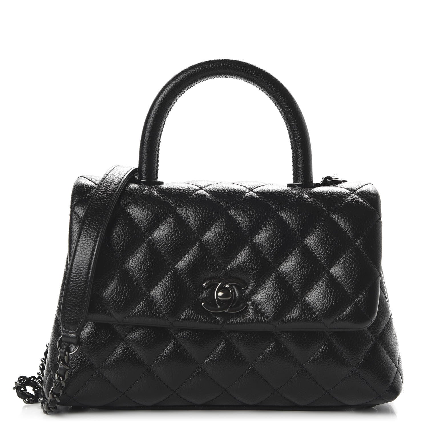 Chanel Caviar Quilted Mini Coco Handle Flap So Black 1 of 11
