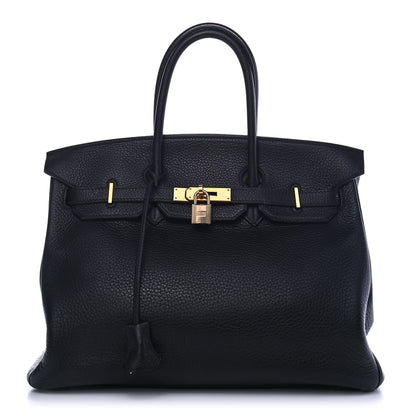 Hermes Taurillon Clemence Birkin 35 Black 1 of 11