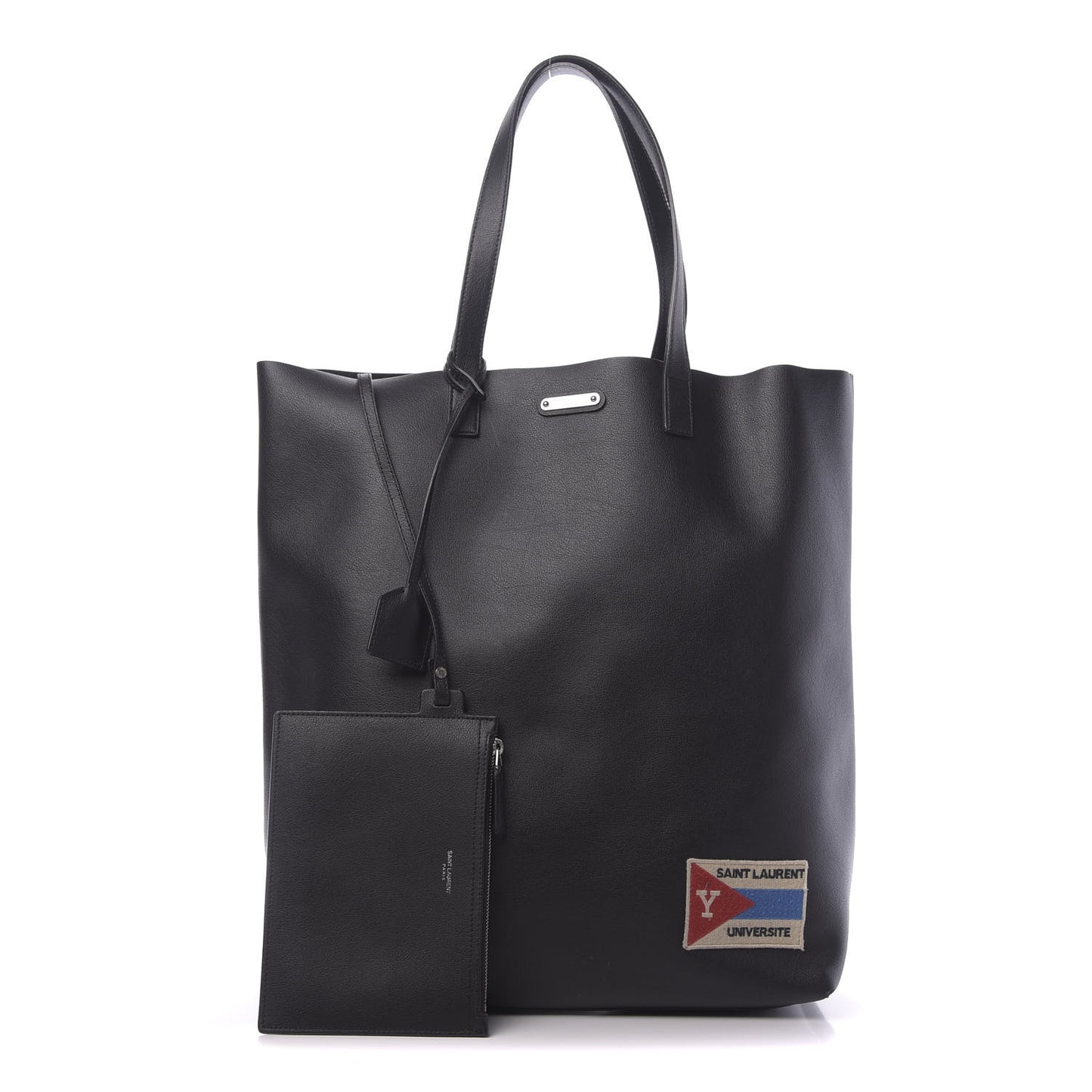 Calfskin Universite Shopping Tote Black