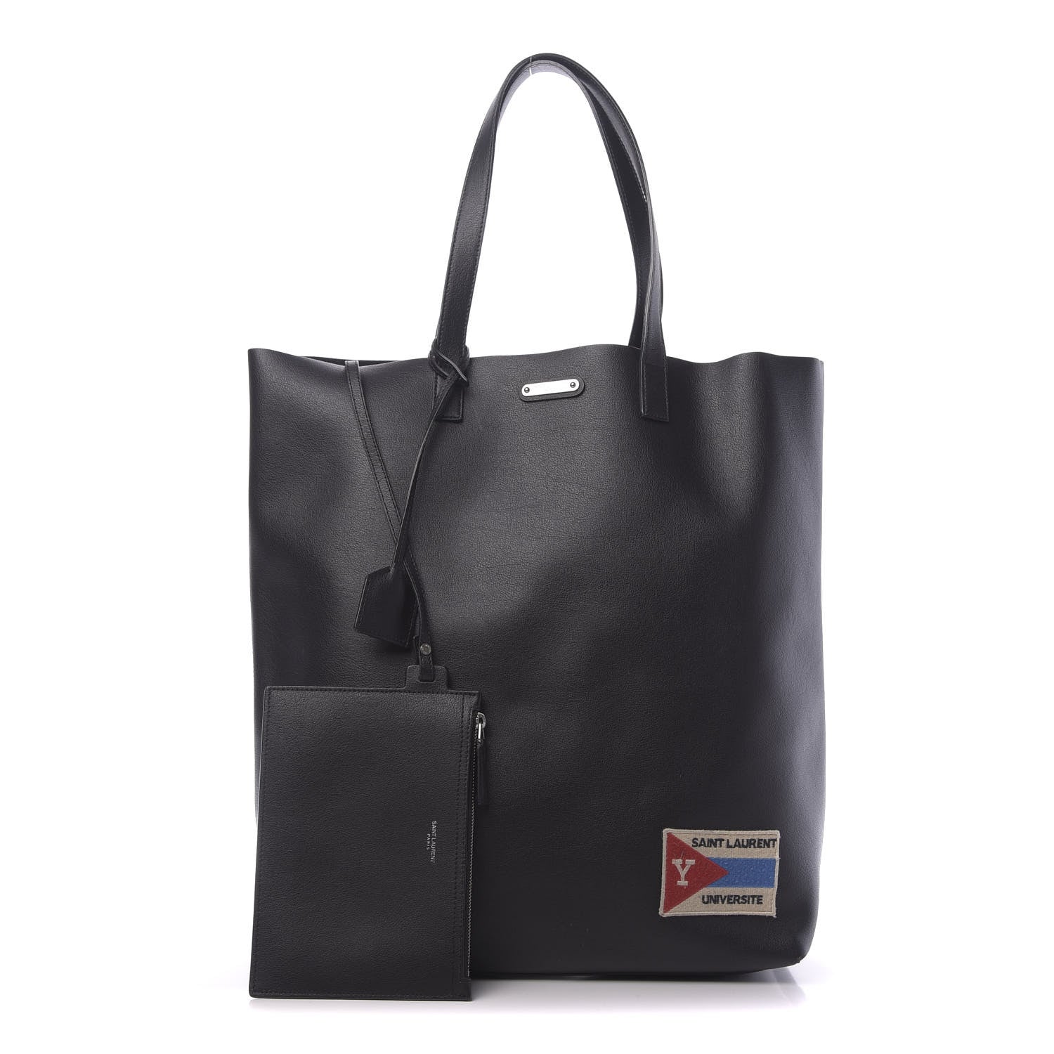 Saint Laurent Calfskin Universite Shopping Tote Black 1 of 12