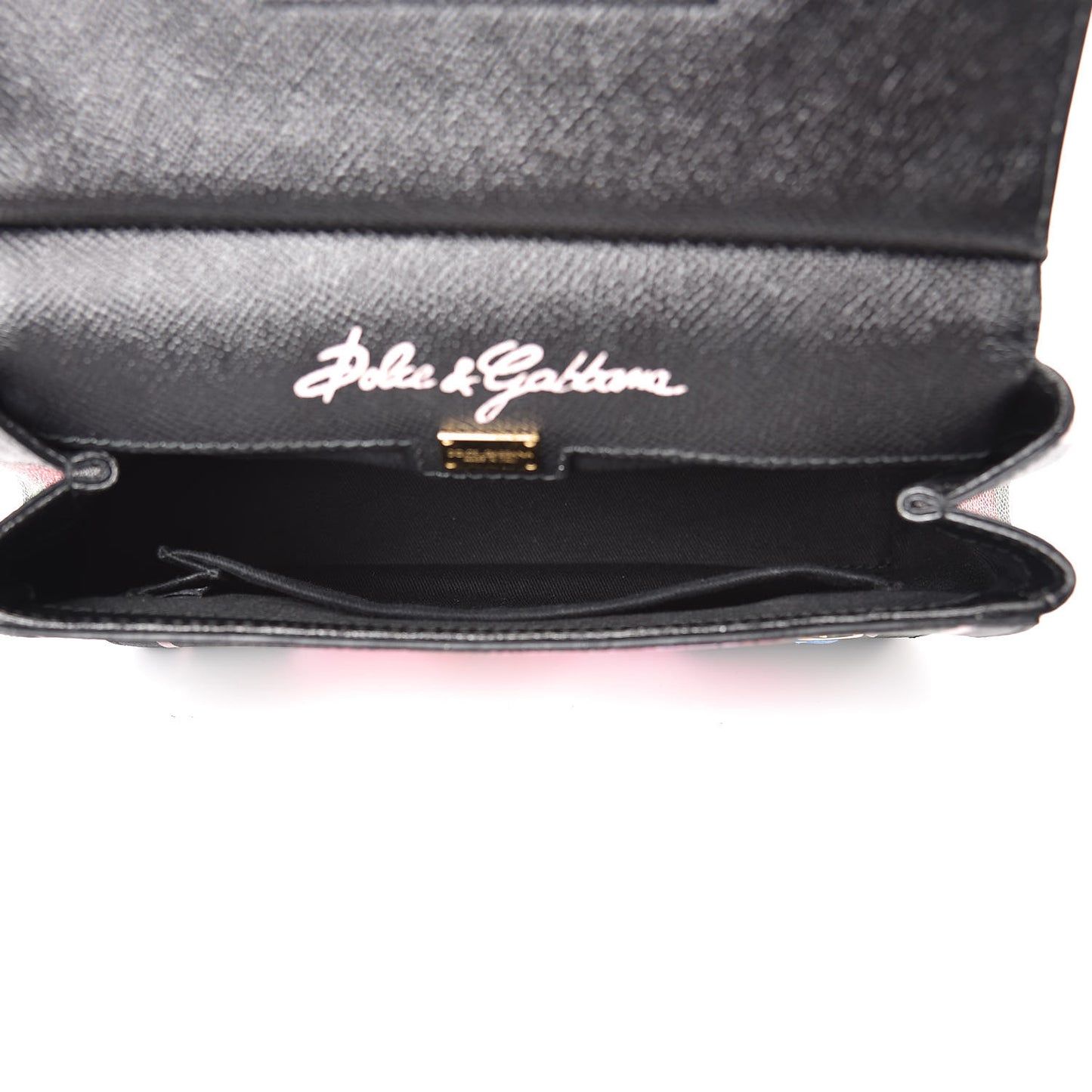 Dauphine Rose Print Small Miss Sicily Satchel Black
