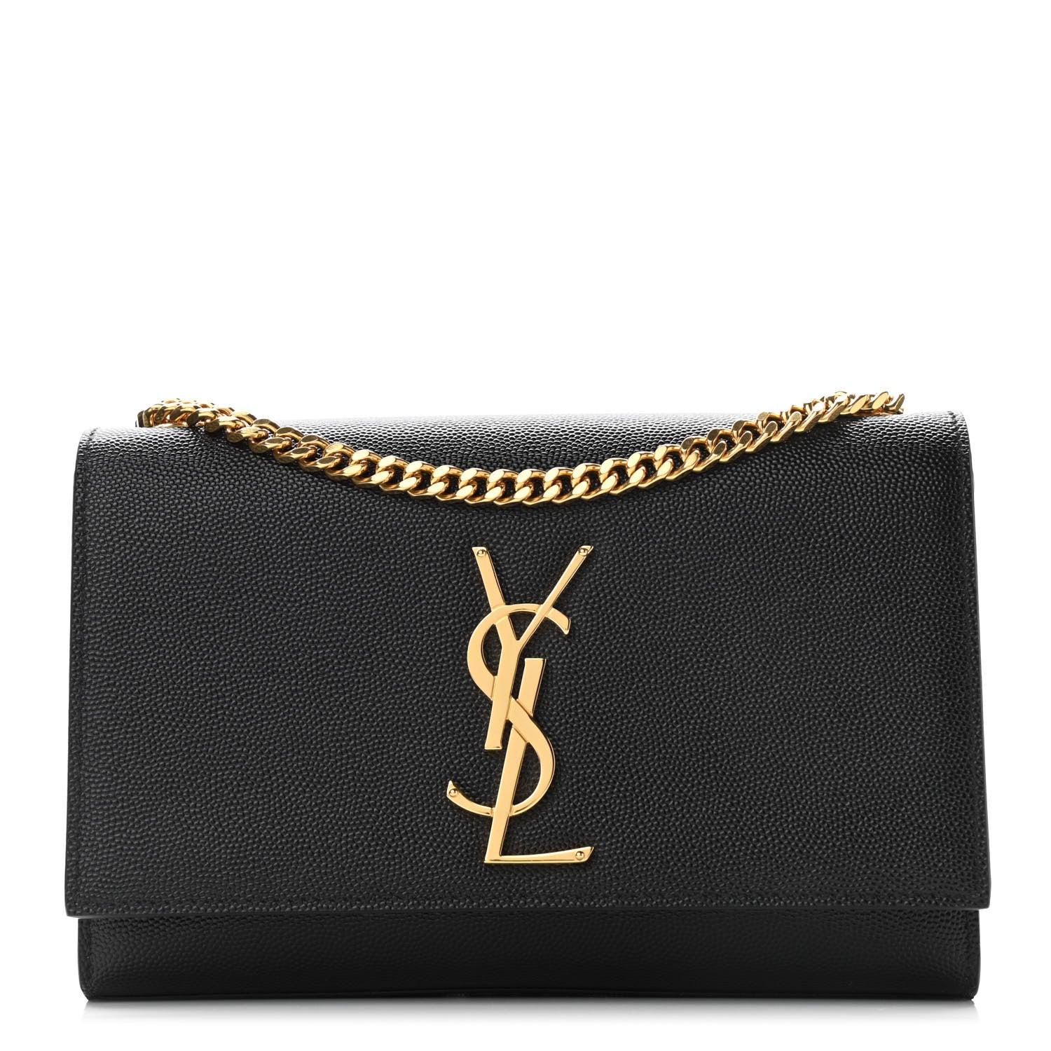 Saint Laurent Grain De Poudre Small Monogram Kate Satchel Black 1 of 13