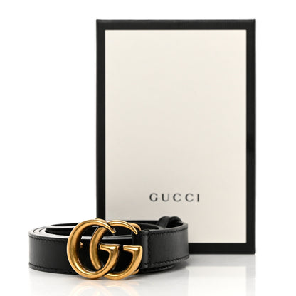 Gucci Calfskin Double G 20mm Belt 80 32 Black 6 of 6