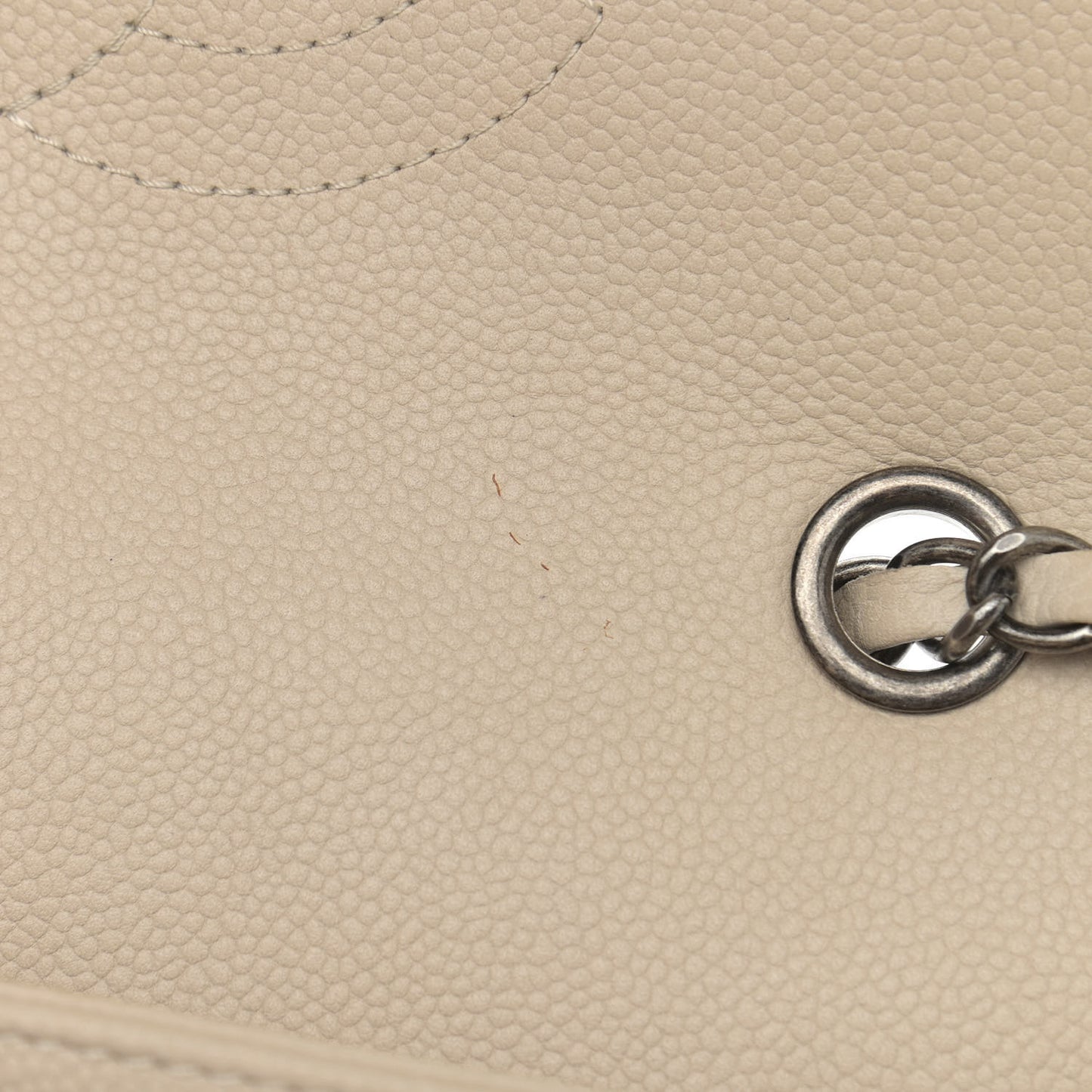 Caviar Quilted Large Now and Forever Flap Ivory
