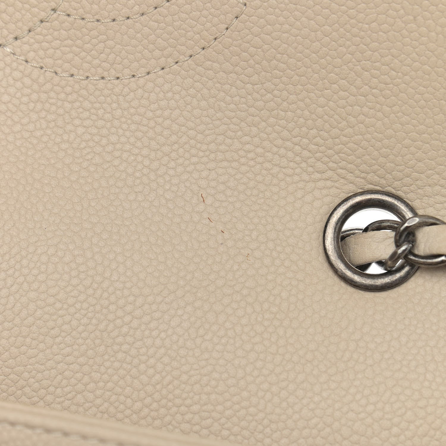 Chanel Caviar Quilted Large Now and Forever Flap Ivory 13 of 15