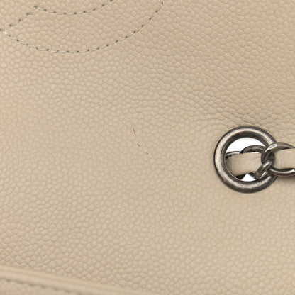 Chanel Caviar Quilted Large Now and Forever Flap Ivory 13 of 15