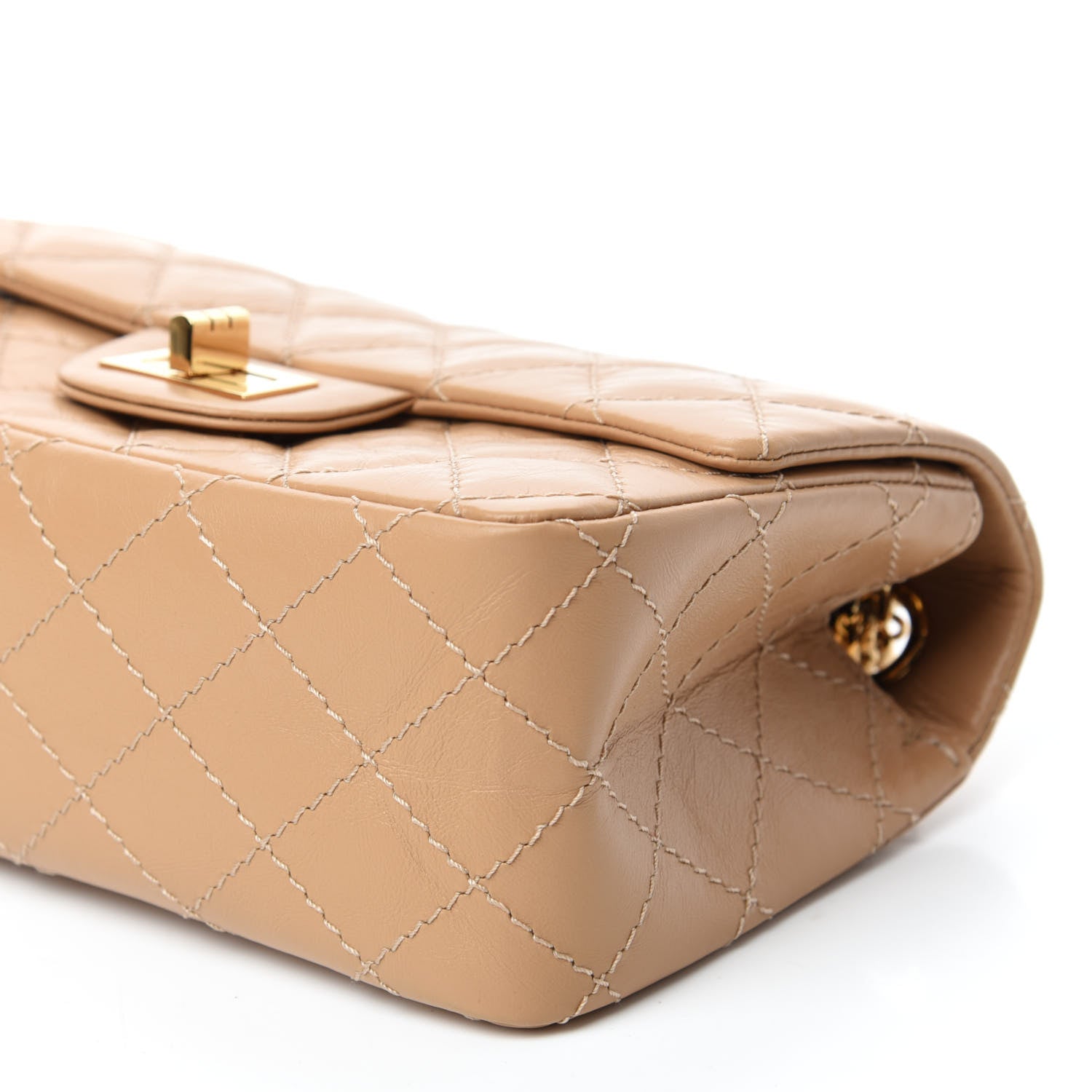 Chanel Aged Calfskin Quilted 2.55 Reissue Mini Flap Beige 7 of 11