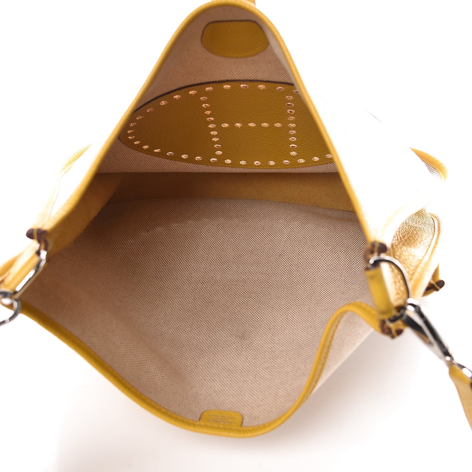 Hermes Toile Taurillon Clemence Evelyne III GM Jaune 5 of 9