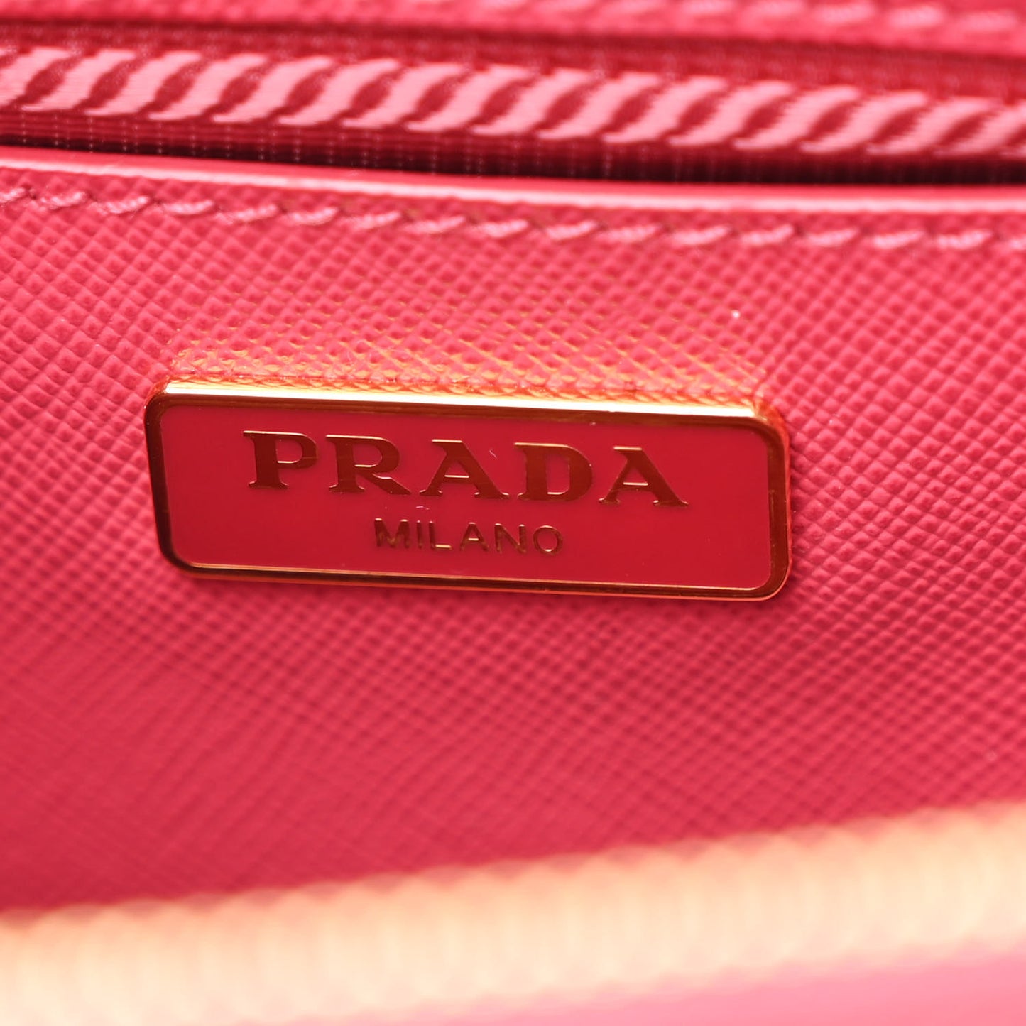 Saffiano Lux Micro Galleria Double Zip Tote Peonia