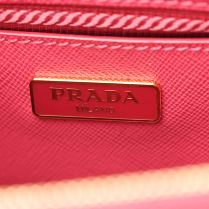 Prada Saffiano Lux Micro Galleria Double Zip Tote Peonia 6 of 11