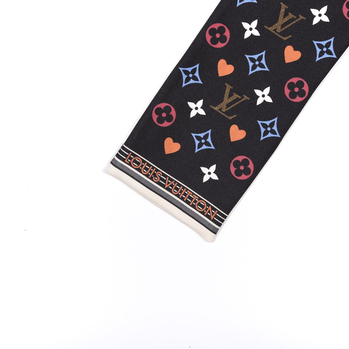 Silk Game On Bandeau Black White