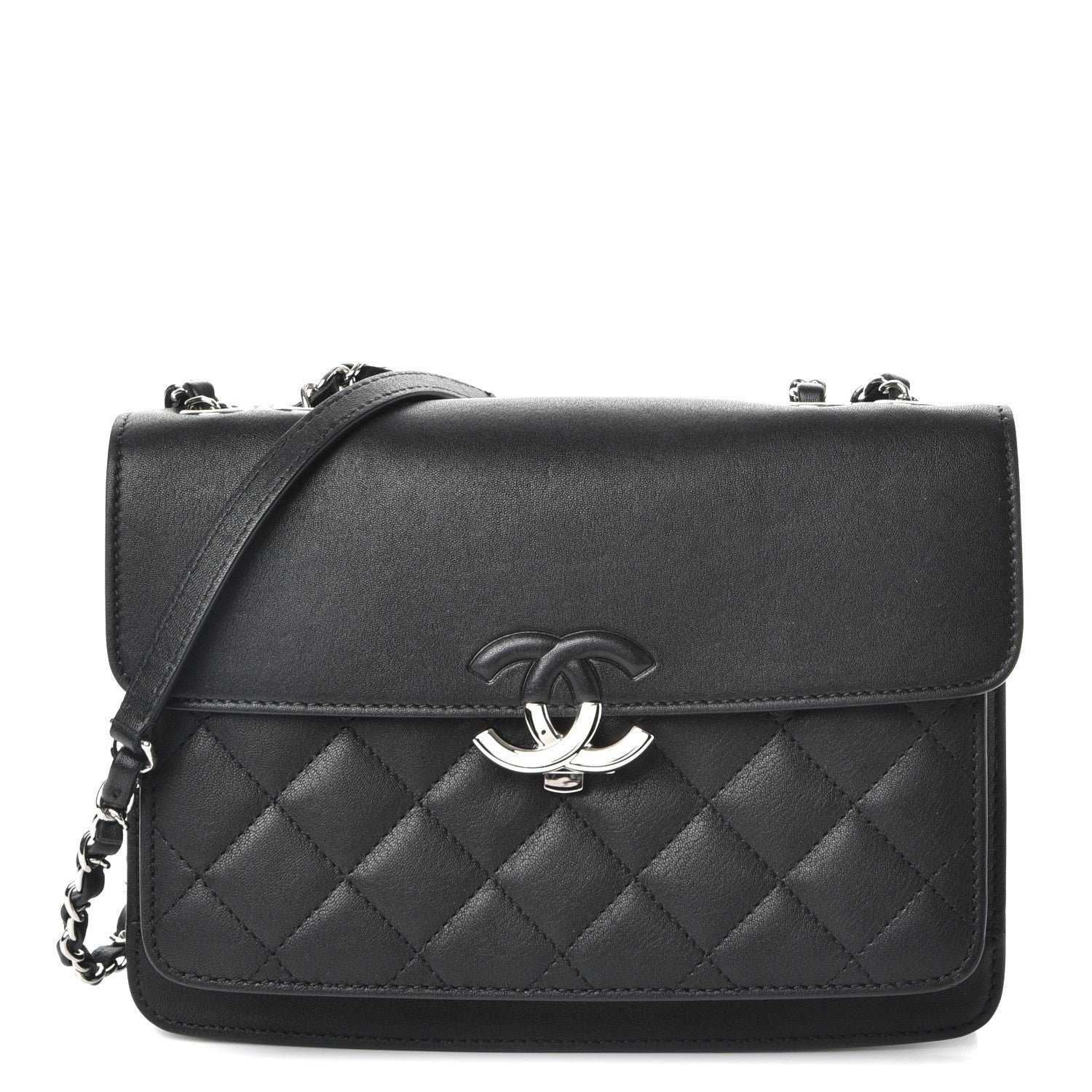 Chanel Lambskin Quilted Mini Urban Companion Flap Black 1 of 8