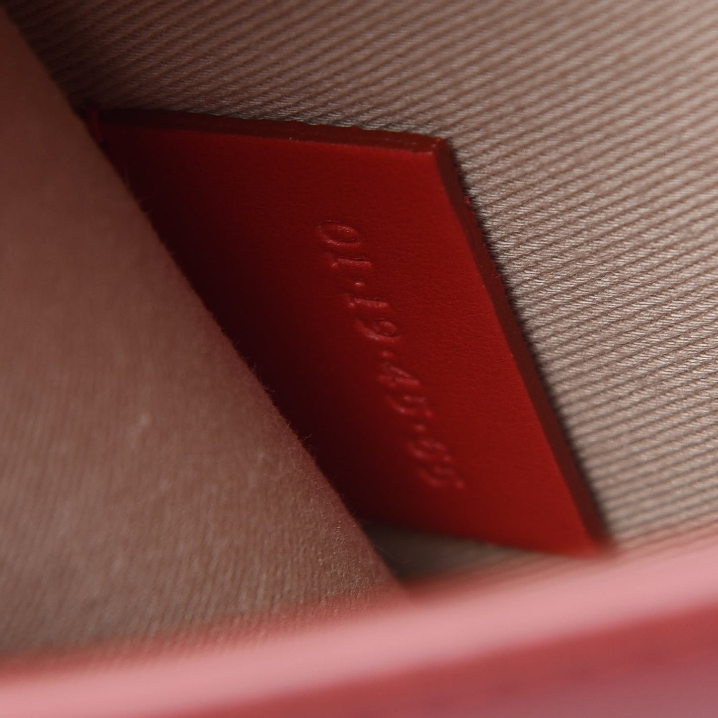 Calfskin Suede C Clutch With Chain Plaid Red