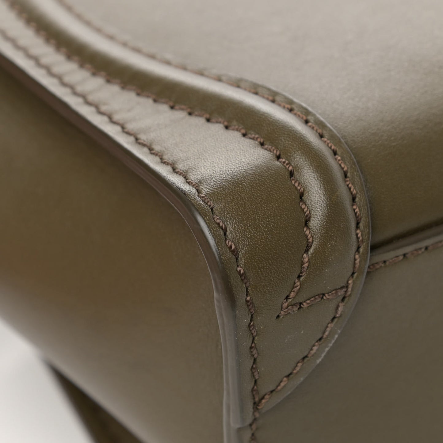 Smooth Calfskin Nano Luggage Khaki