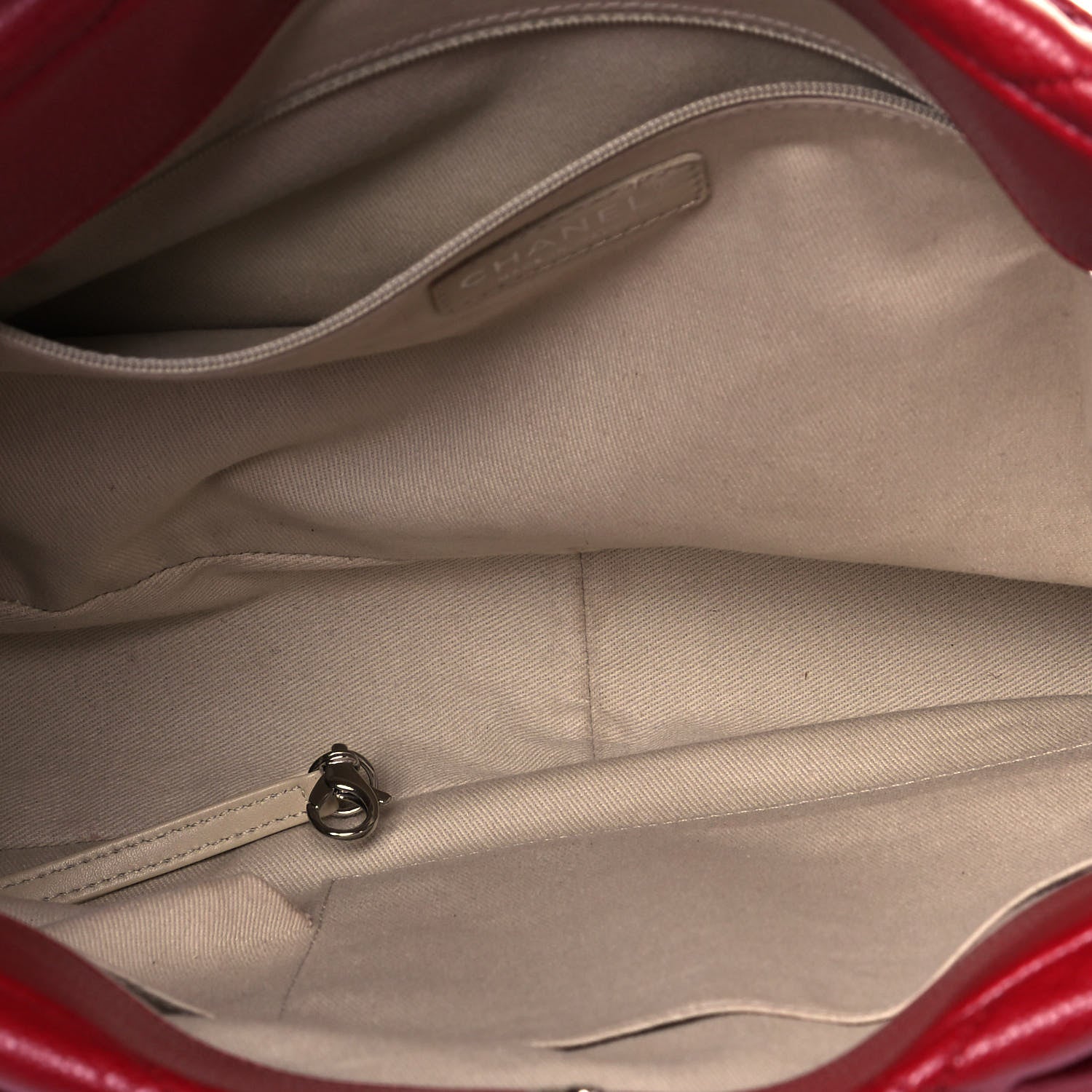 Chanel Caviar Quilted Timeless CC Soft Tote Red 4 of 11