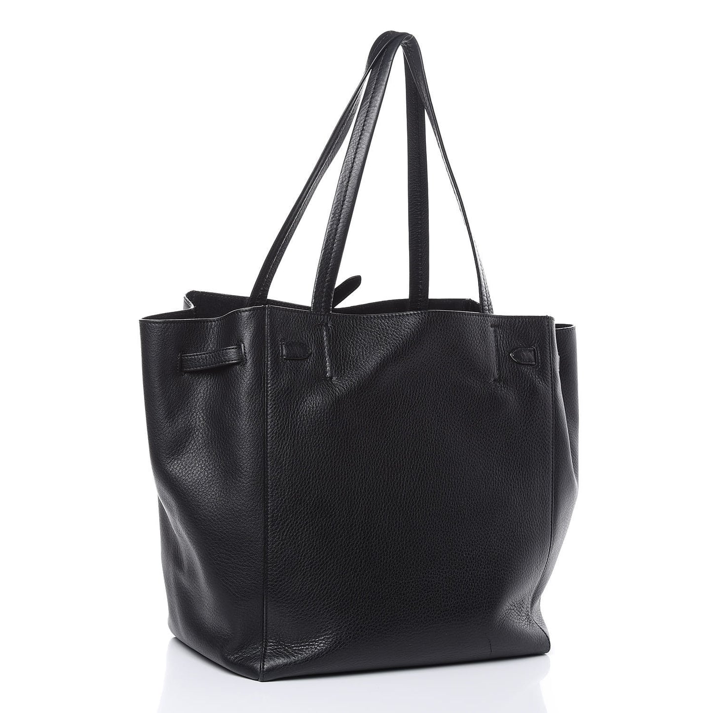 Soft Grained Calfskin Small Belt Cabas Phantom Black