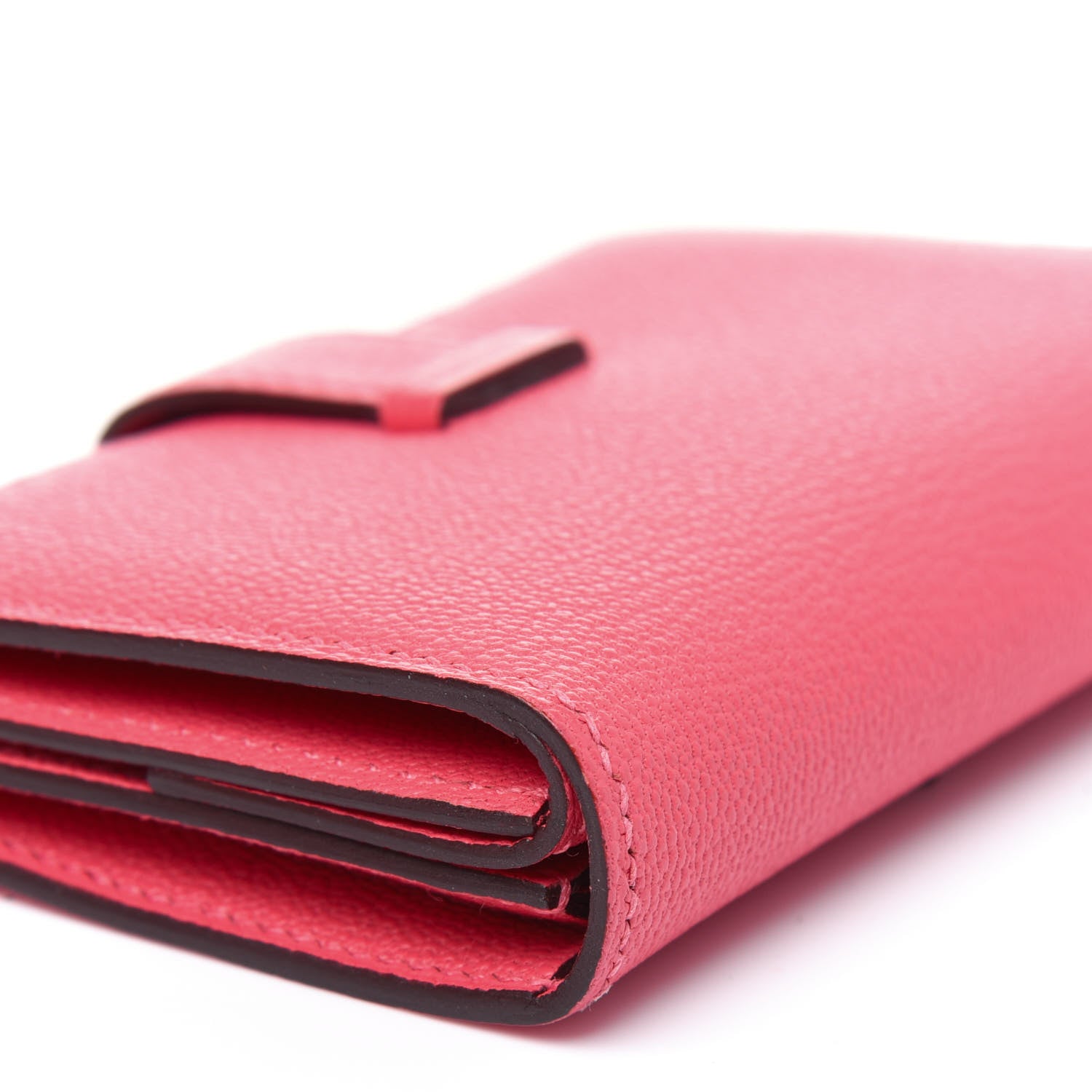 Hermes Chevre Mysore Mini Bearn Wallet Rose Lipstick 13 of 15