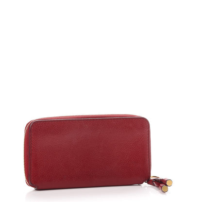Chloe Grained Calfskin Marcie Long Zip Around Wallet Red 3 of 11