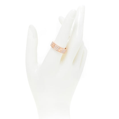 Cartier 18K Pink Gold Diamond 6.5mm LOVE Paved Ring 58 8.25 2 of 4