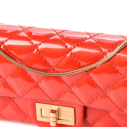 Chanel Patent Quilted 2.55 Reissue East West Clutch Red 13 of 14