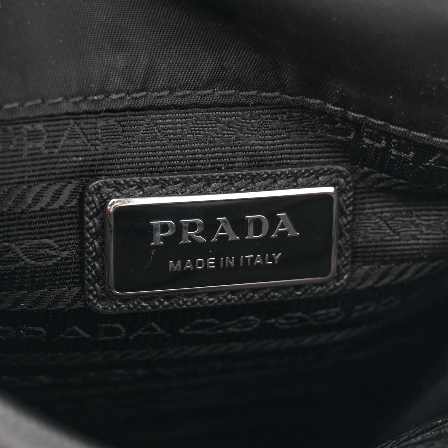 Prada Re-Nylon Saffiano Mini Pocket Single Snap Buckle Messenger Bag Black 6 of 10