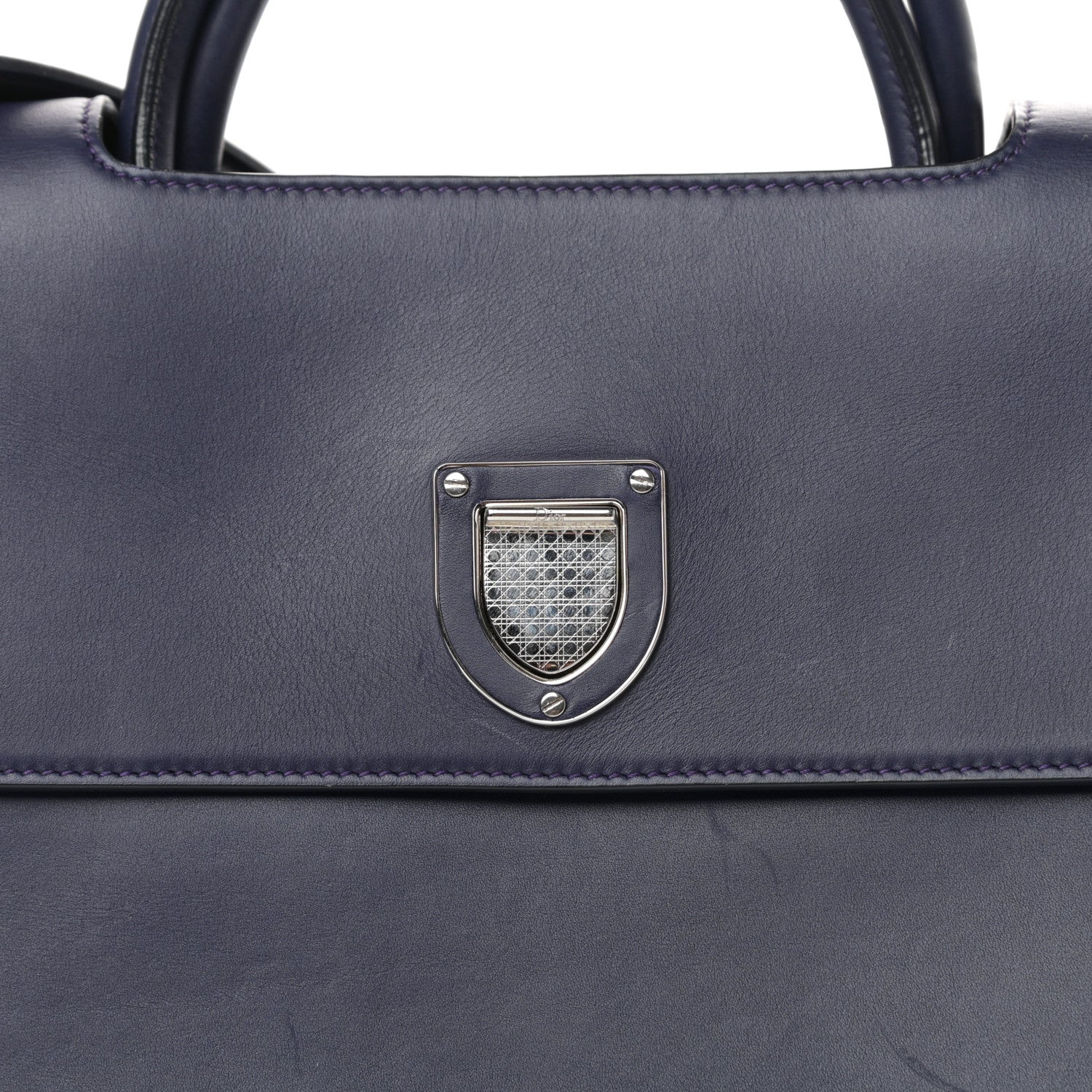 Christian Dior Calfskin Large Diorever Flap Navy 10 of 10