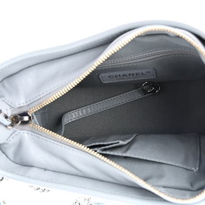 Chanel Aged Calfskin Quilted Small Gabrielle Hobo Light Blue 5 of 10