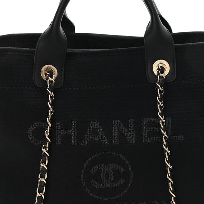 Chanel Mixed Fibers Small Deauville Tote Black 9 of 11