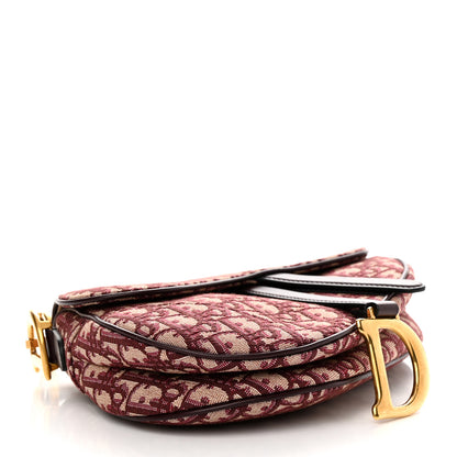 Christian Dior Oblique Saddle Bag Burgundy 4 of 10