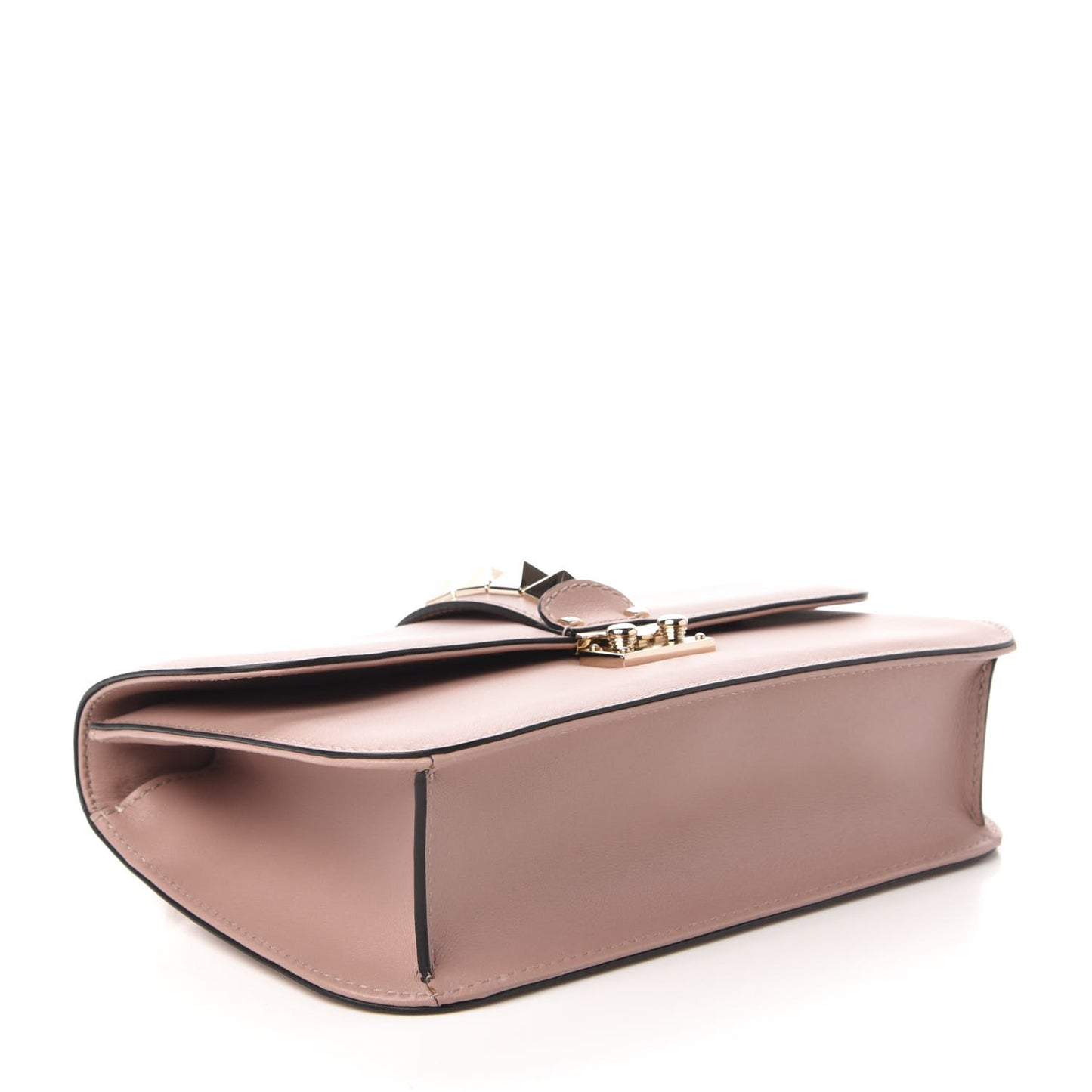 Vitello Medium Glam Lock Rockstud Flap Poudre