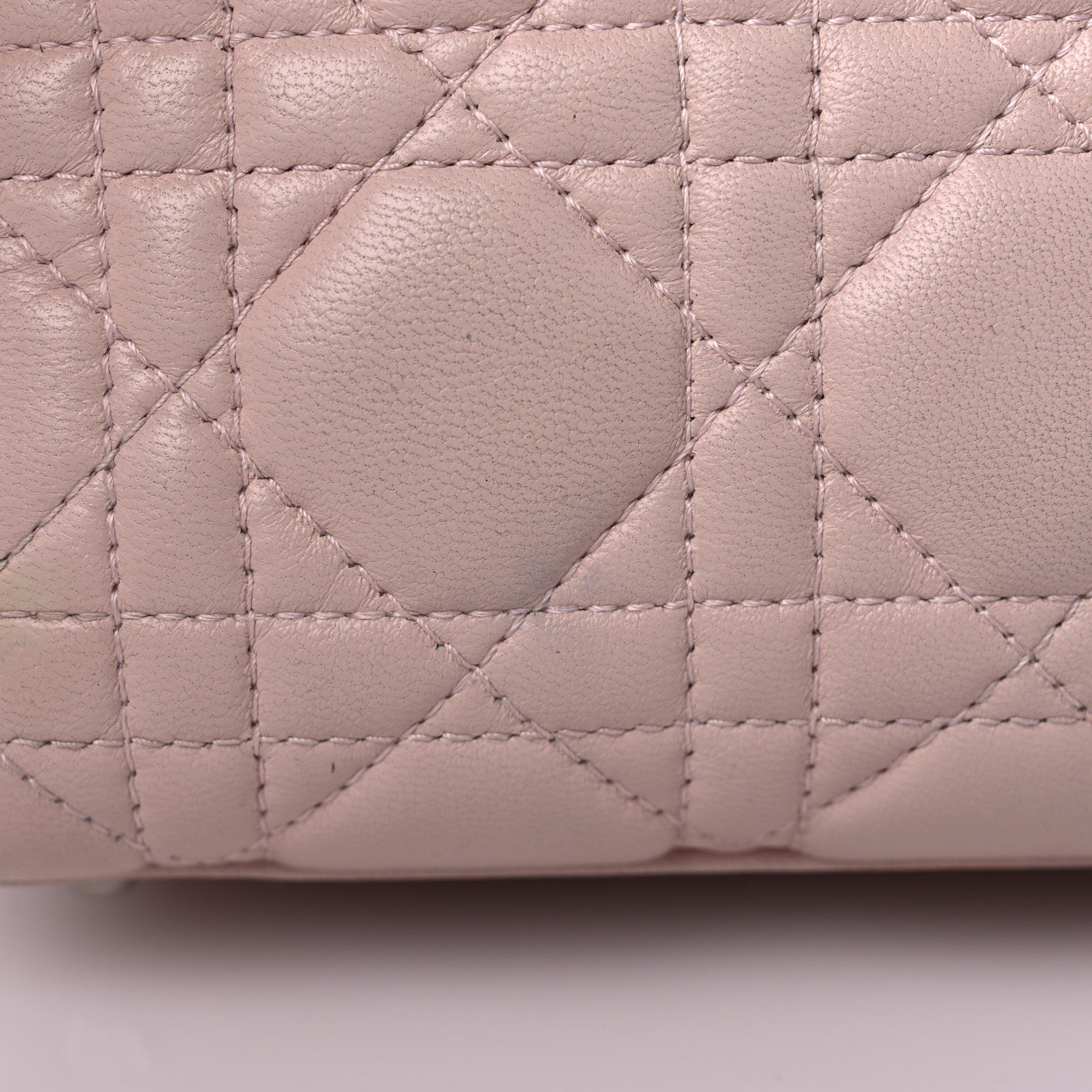 Christian Dior Lambskin Cannage Mini Lady Dior Crystal Strap Rose Poudre 17 of 24