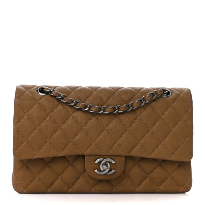 Chanel Iredescent Calfskin Quilted Medium Double Flap Dark Gold 1 of 13