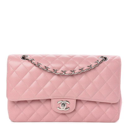 Chanel Caviar Quilted Medium Double Flap Pink 1 of 10